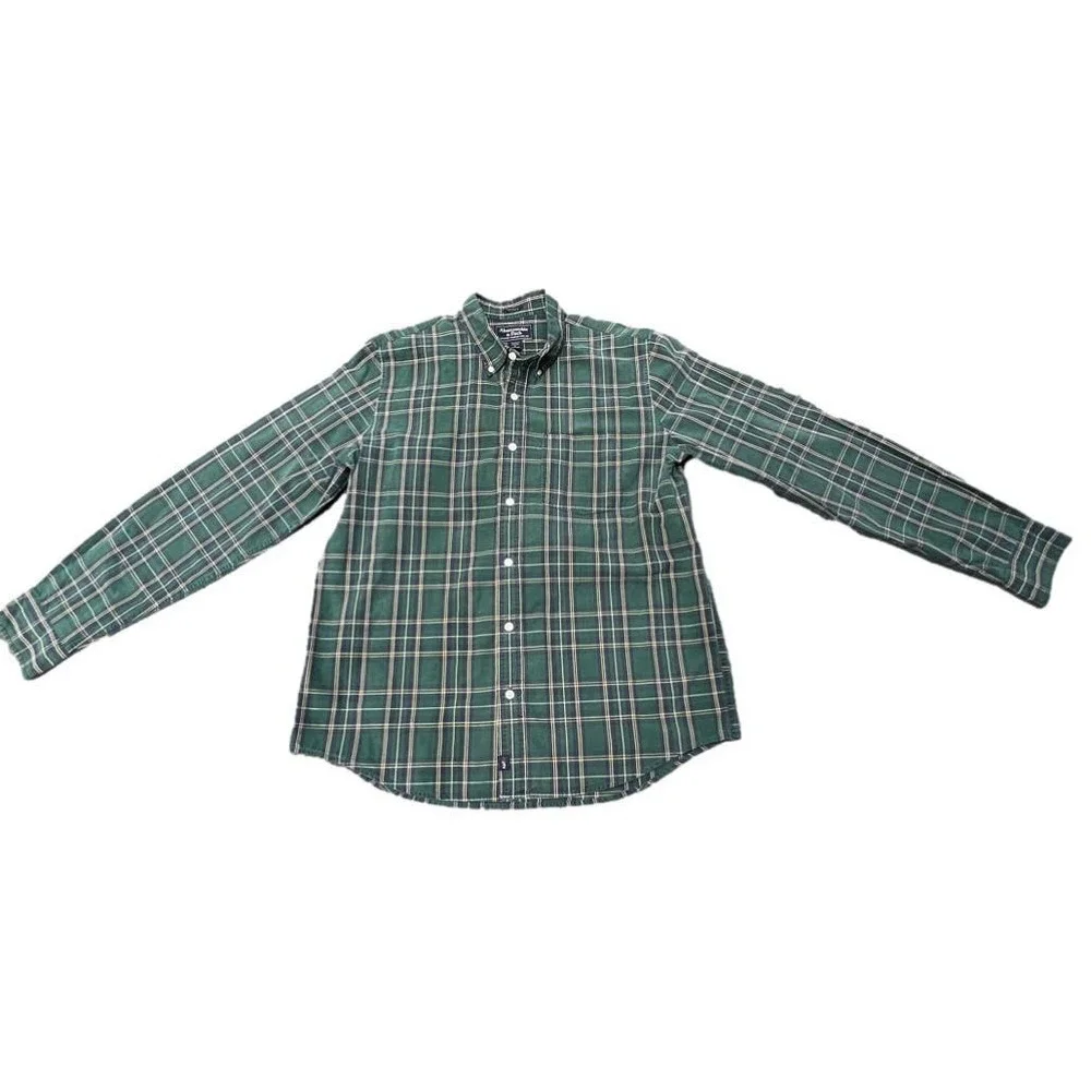 Vintage Abercrombie & Fitch Plaid Button Down Shirt Long Sleeve Size Large - Picture 2 of 6